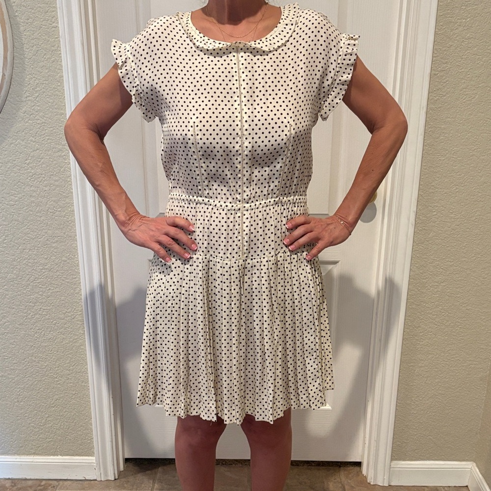 Polka Dot Ruffle Sleeve Dress